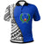 Pohnpei Polo Shirt Coat Of Arm and Polynesian Patterns Unisex Blue - Polynesian Pride