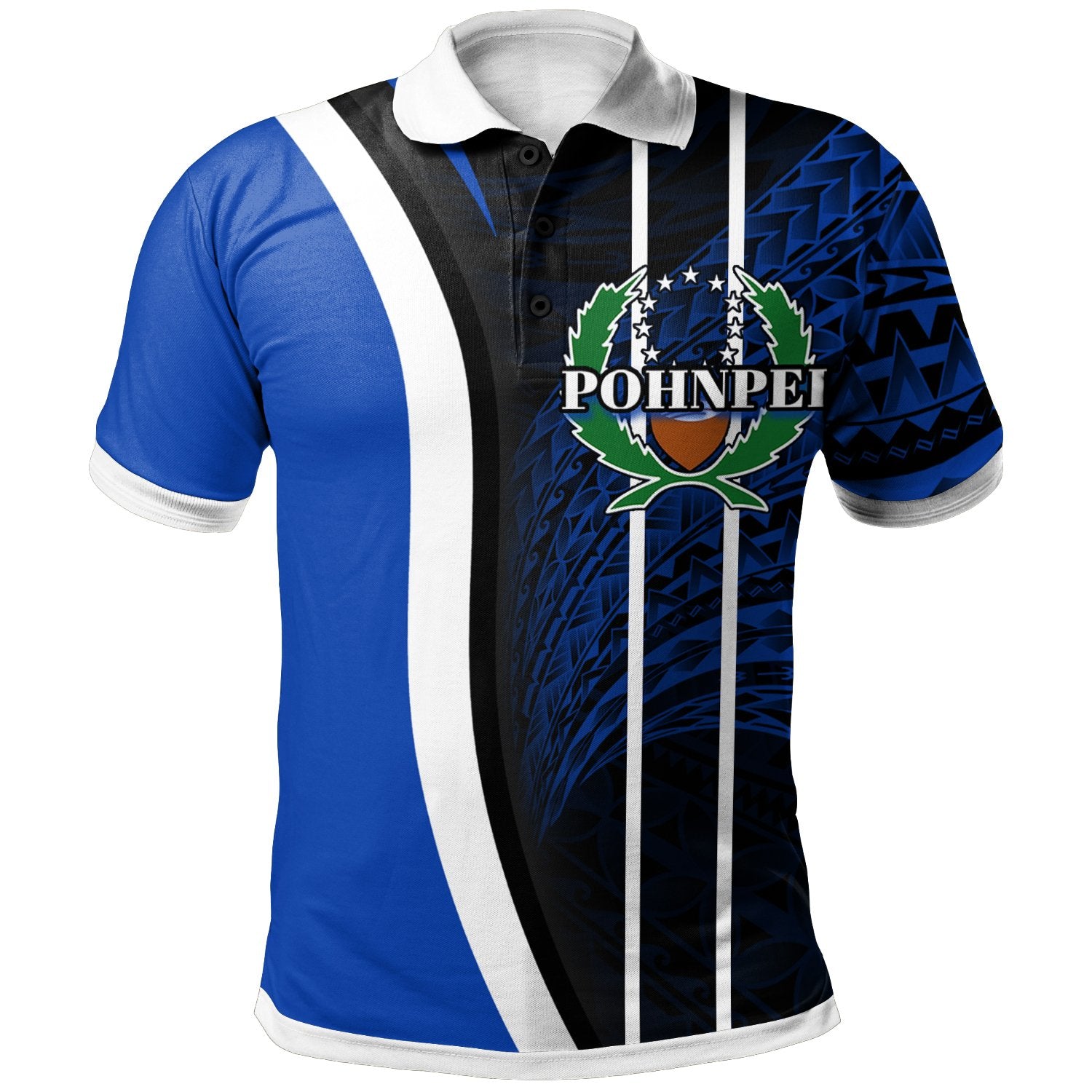 Pohnpei Polo Shirt Special Unisex Blue - Polynesian Pride