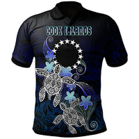 Cook Islands Polynesian Polo Shirt Blue Turtle Couple Unisex Blue - Polynesian Pride