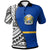 Nauru Polo Shirt Coat Of Arm and Polynesian Patterns Unisex Blue - Polynesian Pride