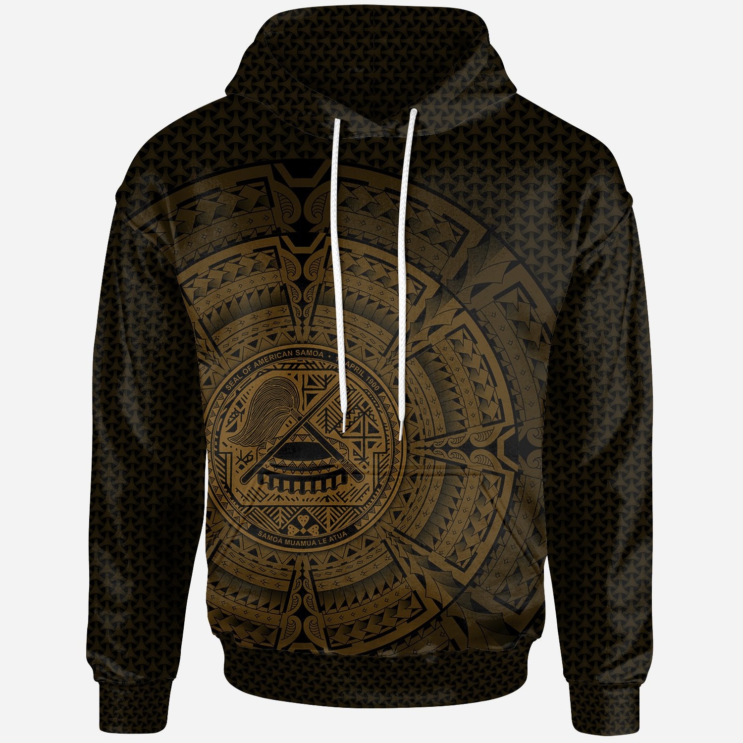 American Samoa Hoodie Polynesian Circle (Golden) Unisex Golden - Polynesian Pride