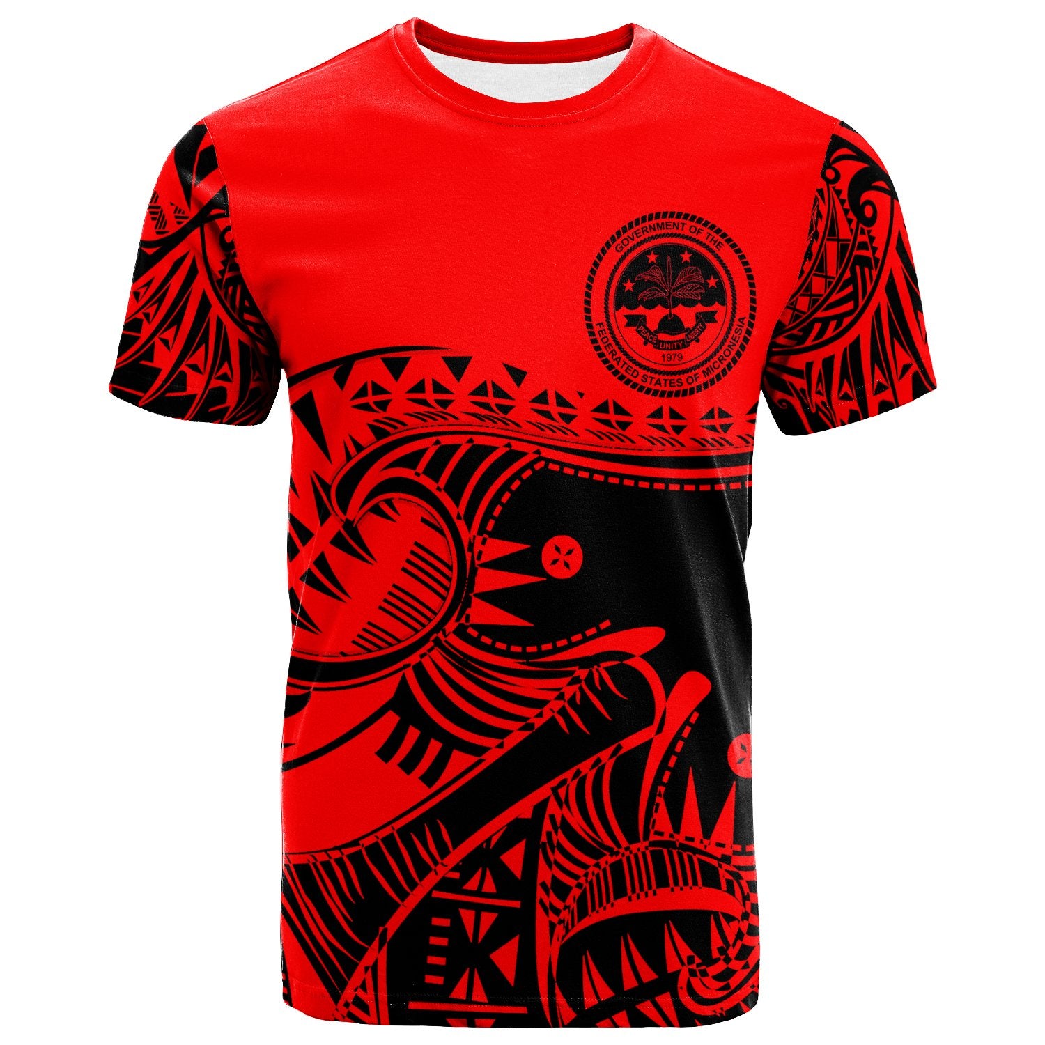 Federated States of Micronesia Custom T Shirt Youthful Dynamic Style Unisex Red - Polynesian Pride