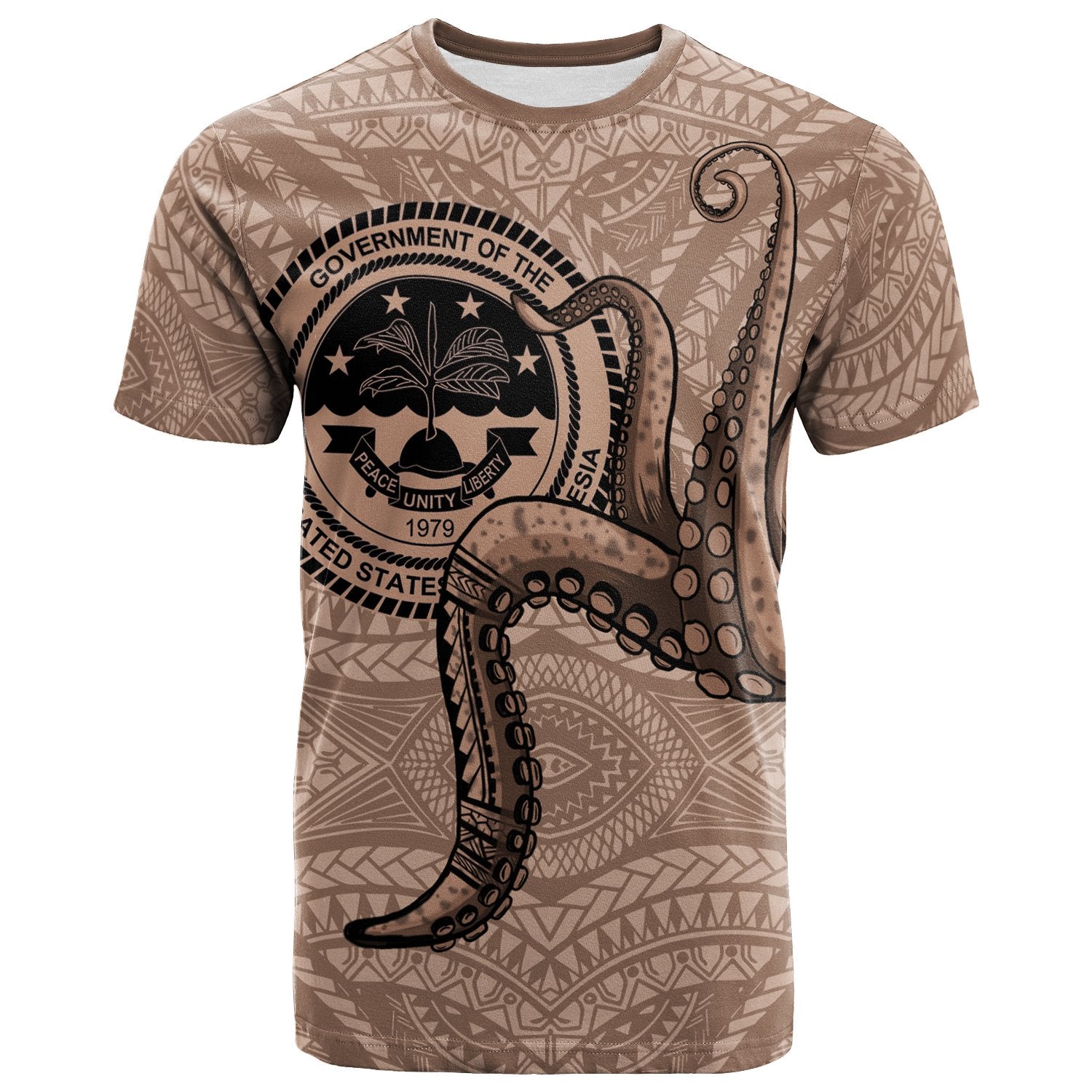 Federated States of Micronesia T Shirt Micronesia Octopus Tentacle Unisex One Color - Polynesian Pride