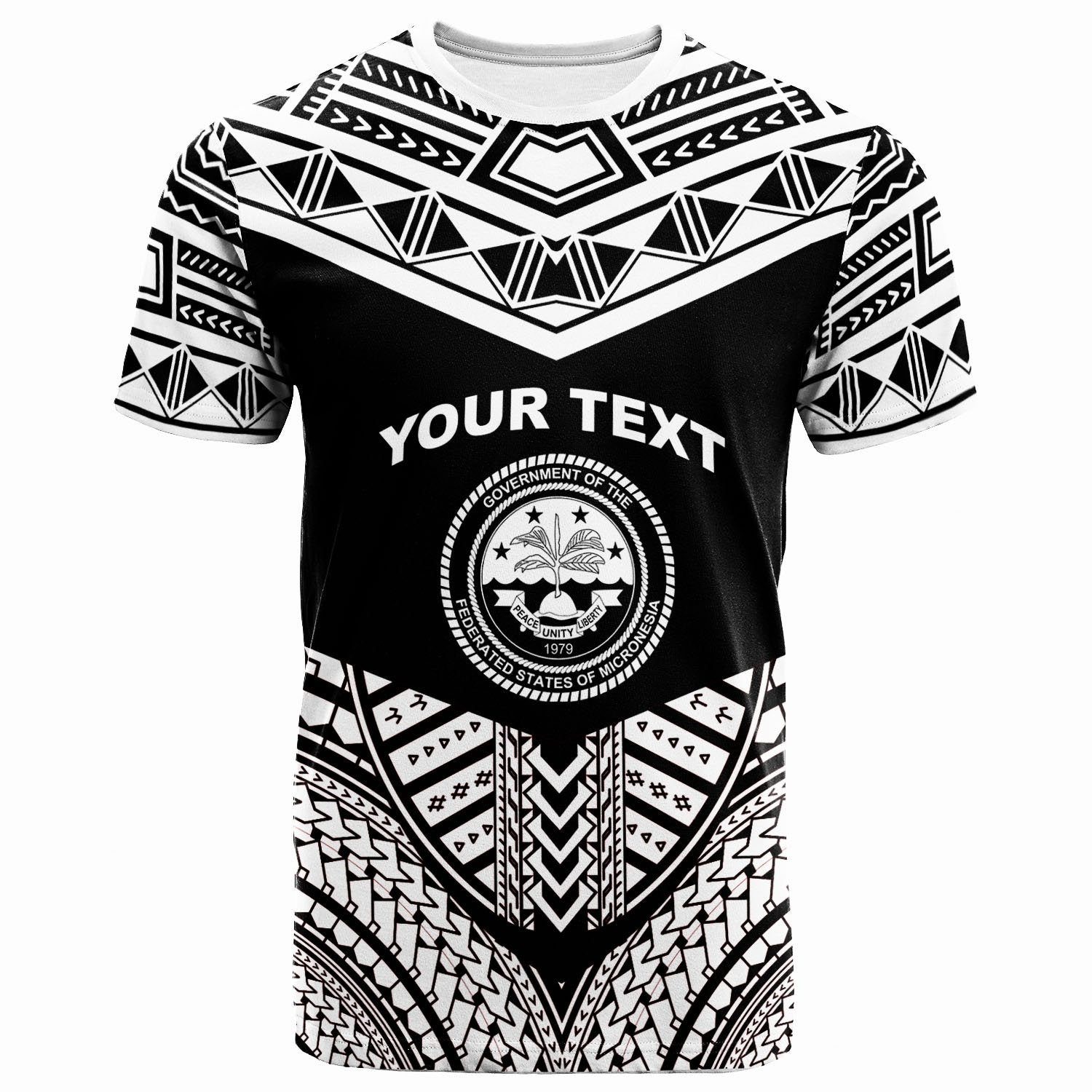 Federated States of Micronesia Custom T Shirt Tribal Pattern Cool Style White Color Unisex White - Polynesian Pride