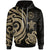 Tahiti Polynesian Hoodie Gold Tentacle Turtle Unisex Gold - Polynesian Pride