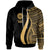 Tahiti Hoodie Gold Tentacle Tribal Pattern Unisex Gold - Polynesian Pride