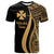 Wallis and Futuna T Shirt Gold Polynesian Tentacle Tribal Pattern Unisex Gold - Polynesian Pride