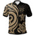 Fiji Polynesian Polo Shirt Gold Tentacle Turtle Crest Unisex Gold - Polynesian Pride