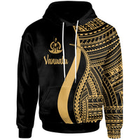 Vanuatu Hoodie Gold Tentacle Tribal Pattern Unisex Gold - Polynesian Pride
