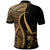 Fiji Custom Polo Shirt Gold Polynesian Tentacle Tribal Pattern Crest - Polynesian Pride