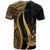 Vanuatu T Shirt Gold Polynesian Tentacle Tribal Pattern - Polynesian Pride