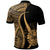 Tahiti Custom Polo Shirt Gold Polynesian Tentacle Tribal Pattern - Polynesian Pride