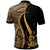 Vanuatu Polo Shirt Gold Polynesian Tentacle Tribal Pattern - Polynesian Pride