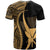 Hawaii Custom T Shirt Kanaka Maoli Gold Polynesian Tentacle Tribal Pattern - Polynesian Pride