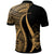 Guam Polo Shirt Gold Polynesian Tentacle Tribal Pattern - Polynesian Pride