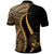 Marshall Islands Custom Polo Shirt Gold Polynesian Tentacle Tribal Pattern Crest - Polynesian Pride