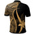 Papua New Guinea Custom Polo Shirt Gold Polynesian Tentacle Tribal Pattern - Polynesian Pride