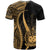 Samoa T Shirt Gold Polynesian Tentacle Tribal Pattern - Polynesian Pride