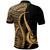 Pohnpei Polo Shirt Gold Polynesian Tentacle Tribal Pattern - Polynesian Pride