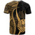 Tahiti Custom T Shirt Gold Micronesian Tentacle Tribal Pattern - Polynesian Pride