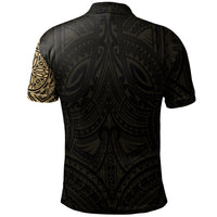 Polo Shirt Polynesian Flowers Tattoo Style - Polynesian Pride