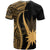 Nauru T Shirt Gold Polynesian Tentacle Tribal Pattern - Polynesian Pride