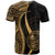 Palau Custom T Shirt Gold Micronesian Tentacle Tribal Pattern - Polynesian Pride