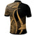 Tokelau Polo Shirt Gold Polynesian Tentacle Tribal Pattern - Polynesian Pride