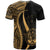 Marshall Islands T Shirt Gold Polynesian Tentacle Tribal Pattern Crest - Polynesian Pride