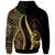 Guam Hoodie Gold Tentacle Tribal Pattern - Polynesian Pride