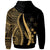 Kosrae Zip up Hoodie Gold Tentacle Tribal Pattern - Polynesian Pride