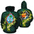 Guam Polynesian Hoodie Ti Leaf Lei Turtle Unisex Green - Polynesian Pride