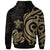 Pohnpei Polynesian Zip up Hoodie Gold Tentacle Turtle - Polynesian Pride