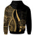 Marshall Islands Hoodie Gold Tentacle Tribal Pattern Crest - Polynesian Pride