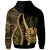 Tahiti Hoodie Gold Tentacle Tribal Pattern - Polynesian Pride