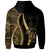 Niue Zip up Hoodie Gold Tentacle Tribal Pattern - Polynesian Pride