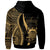 Tuvalu Hoodie Gold Tentacle Tribal Pattern - Polynesian Pride