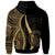 Palau Zip up Hoodie Gold Tentacle Tribal Pattern - Polynesian Pride