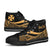 Wallis And Futuna Custom Personalised High Top Shoes Gold - Polynesian Tentacle Tribal Pattern - Polynesian Pride