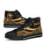 Hawaii Custom Personalised High Top Shoes Gold - Polynesian Tentacle Tribal Pattern - Polynesian Pride