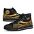 Tahiti High Top Shoes Gold - Polynesian Tentacle Tribal Pattern - Polynesian Pride