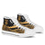 Fiji High Top Shoes Gold - Polynesian Tentacle Tribal Pattern Unisex White - Polynesian Pride