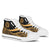 American Samoa Custom Personalised High Top Shoes Gold - Polynesian Tentacle Tribal Pattern Unisex White - Polynesian Pride