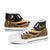 Yap Custom Personalised High Top Shoes Gold - Polynesian Tentacle Tribal Pattern - Polynesian Pride