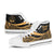 Marshall Islands High Top Shoes Gold - Polynesian Tentacle Tribal Pattern Crest - Polynesian Pride