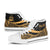 Vanuatu Custom Personalised High Top Shoes Gold - Polynesian Tentacle Tribal Pattern - Polynesian Pride