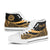 American Samoa Custom Personalised High Top Shoes Gold - Polynesian Tentacle Tribal Pattern - Polynesian Pride