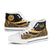 Tahiti High Top Shoes Gold - Polynesian Tentacle Tribal Pattern - Polynesian Pride