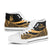 New Caledonia High Top Shoes Gold - Polynesian Tentacle Tribal Pattern Crest - Polynesian Pride