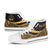 Marshall Islands Custom Personalised High Top Shoes Gold - Polynesian Tentacle Tribal Pattern Crest - Polynesian Pride